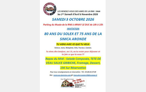 LE RENDEZ-VOUS SAMEDI 3 OCTOBRE