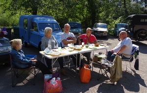 Midi - repas tiré du sac sur le parking