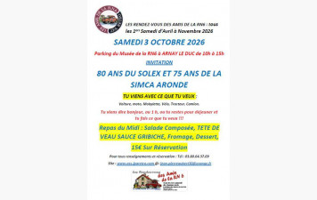 LE RENDEZ-VOUS SAMEDI 3 OCTOBRE